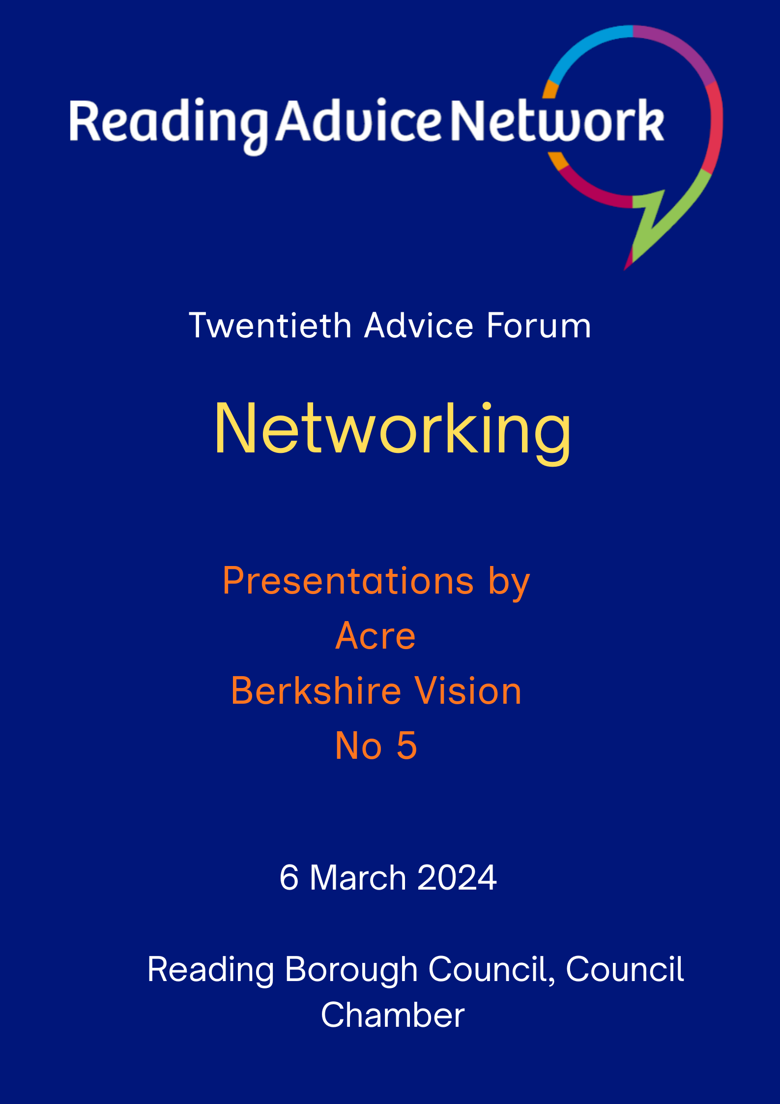 RAN's Twentieth Advice Forum